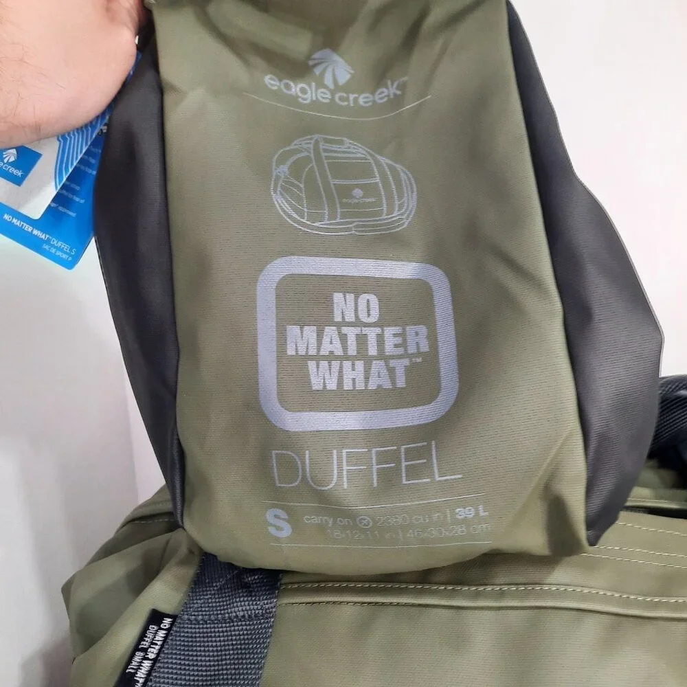 Eagle Creek Duffel Bag 'No Matter What' Olive Green Carry On Travel Tauck NEW